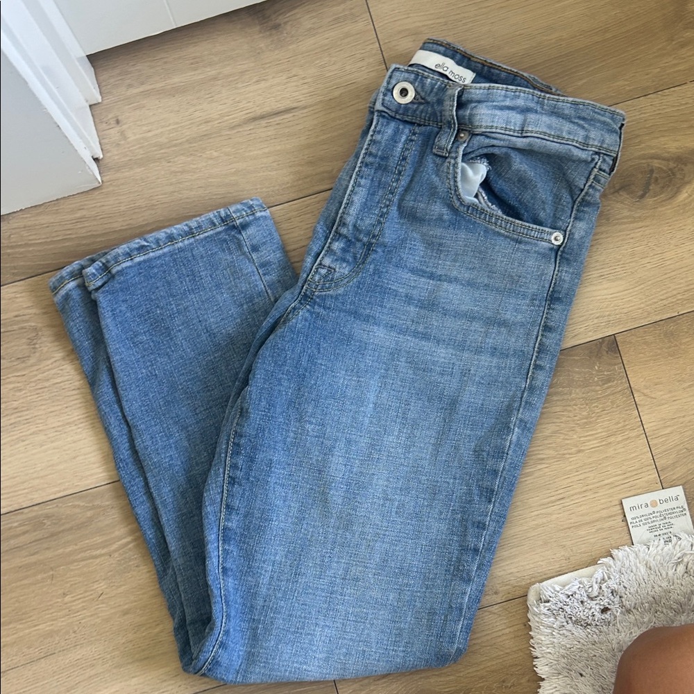 Ella Moss High Waist Straight Leg Jeans